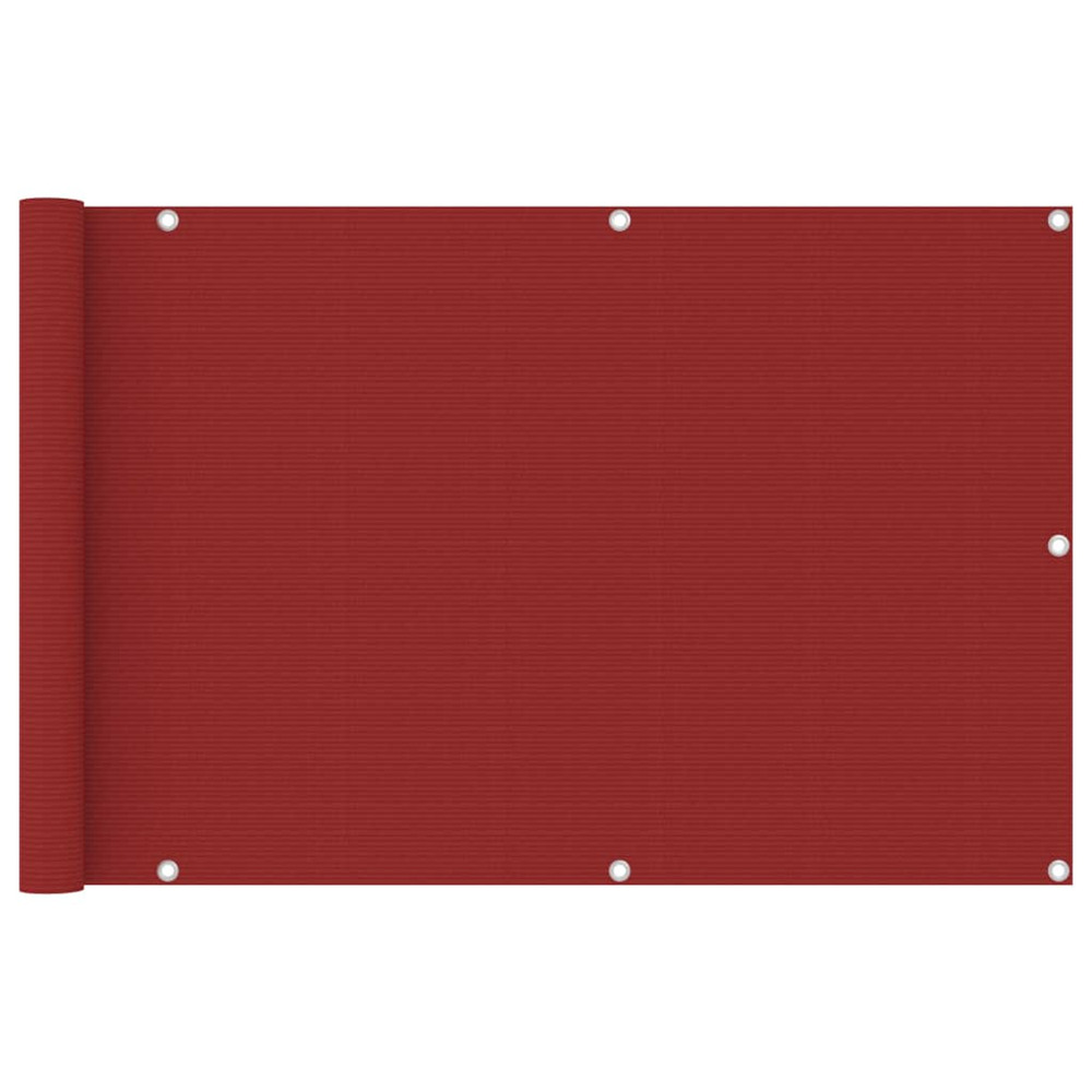 Écran de balcon rouge 90x400 cm pehd