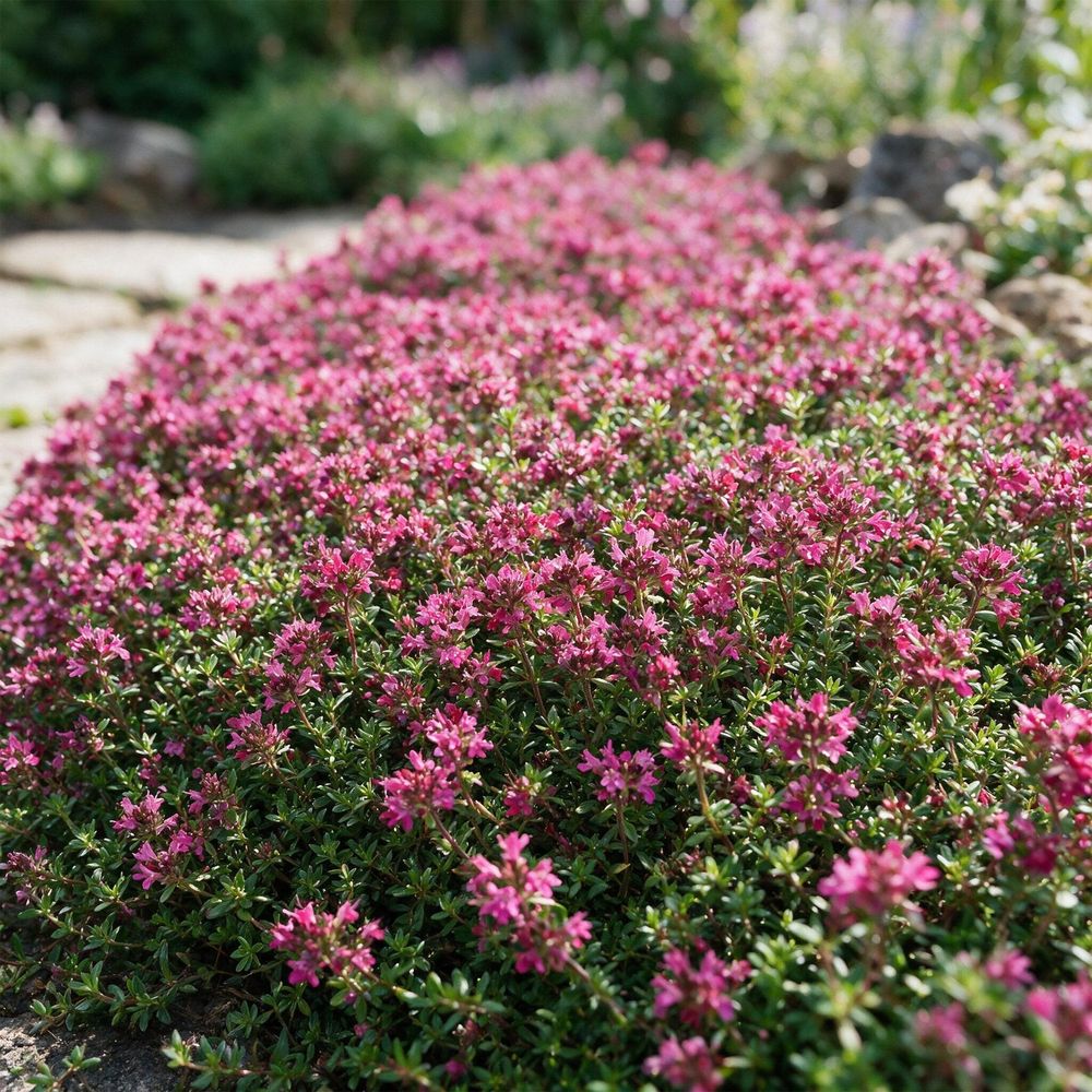 Thym 'red carpet' - pot 11 cm - hauteur 25 cm - plante d'extérieur