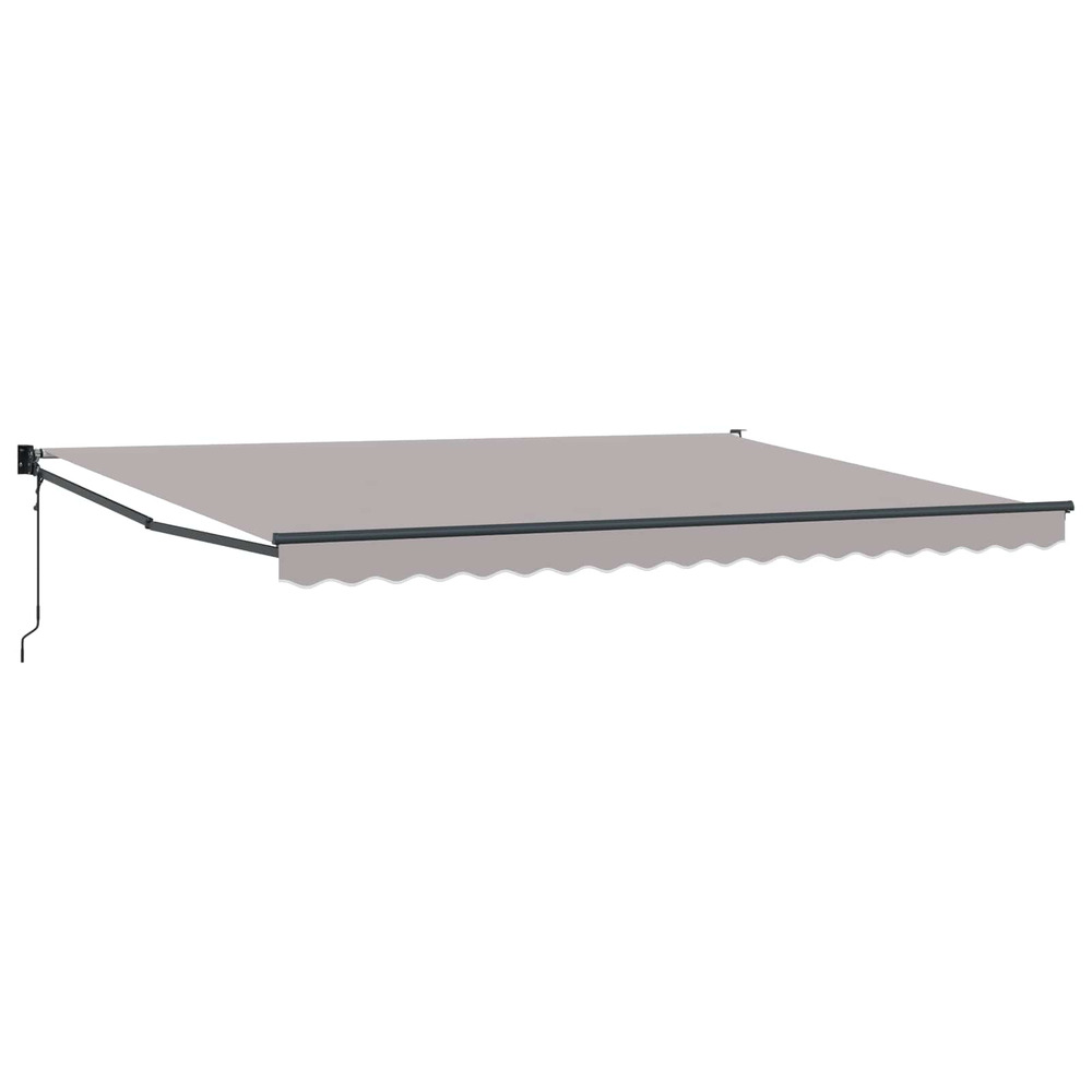 Auvent gris clair 4 x 2 m polyester et métal