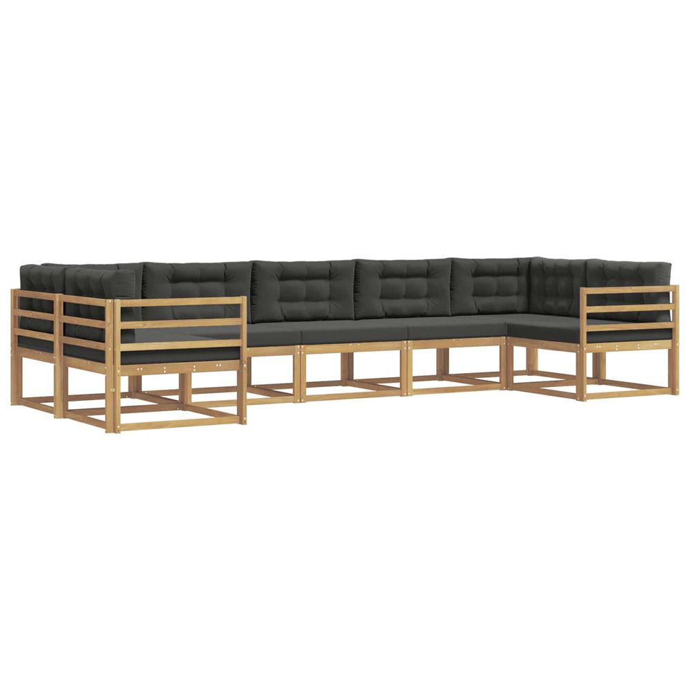 Ensemble de canapés d'extérieur 7 pc blanc et anthracite