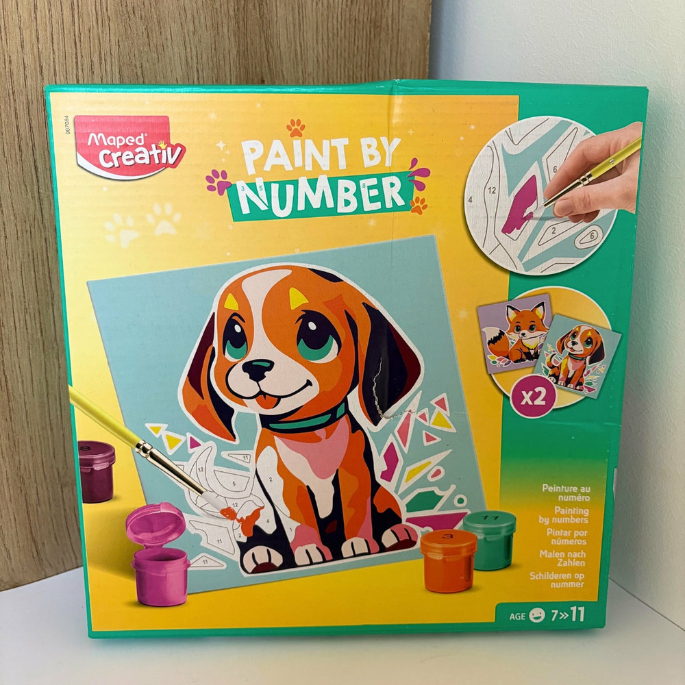 Coffret de peinture au numéro chien & renard