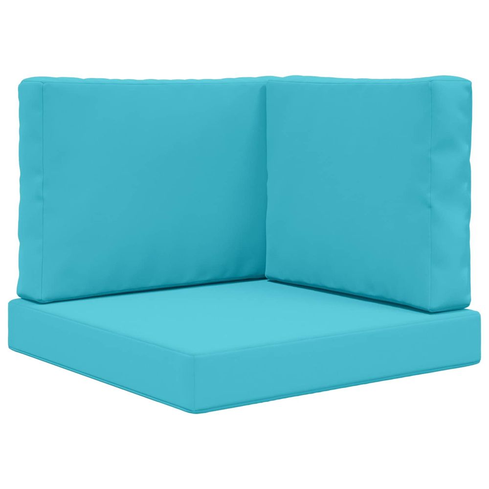 Coussin de canapé d'extérieur polyester turquoise 60 x 60 cm