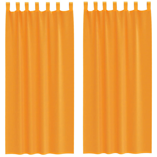 Rideaux en voile avec boucles 2 pcs orange 140x225 cm