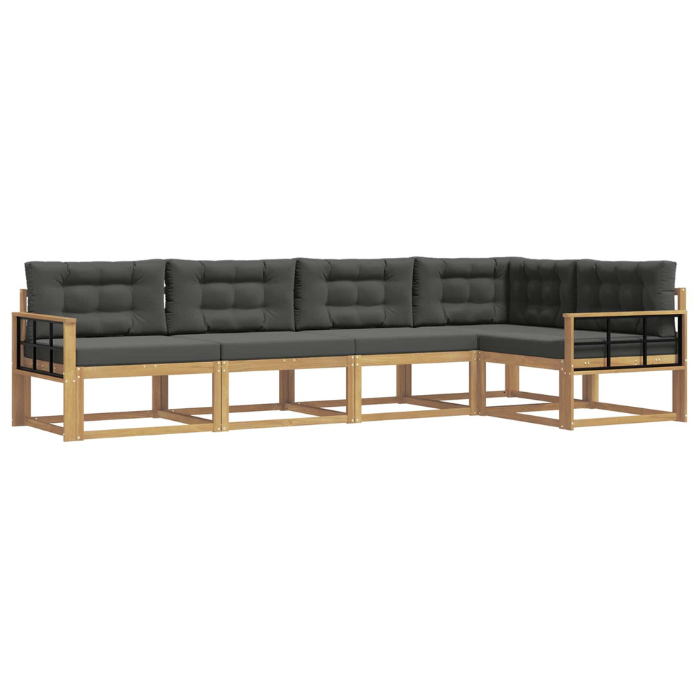 Ensemble de canapés d'extérieur 4 pcs blanc et anthracite