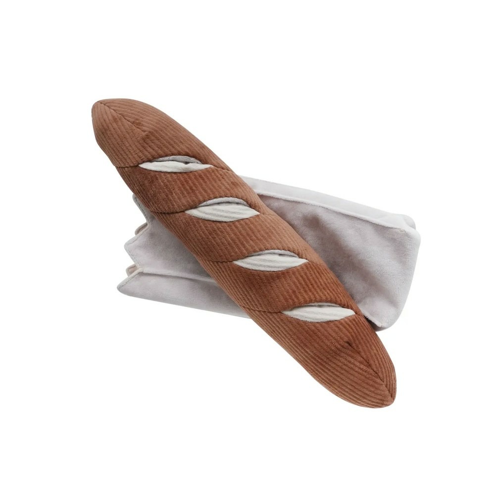 Baguette - jouet d'occupation pour chien avec poches à friandises, 40x8x8cm