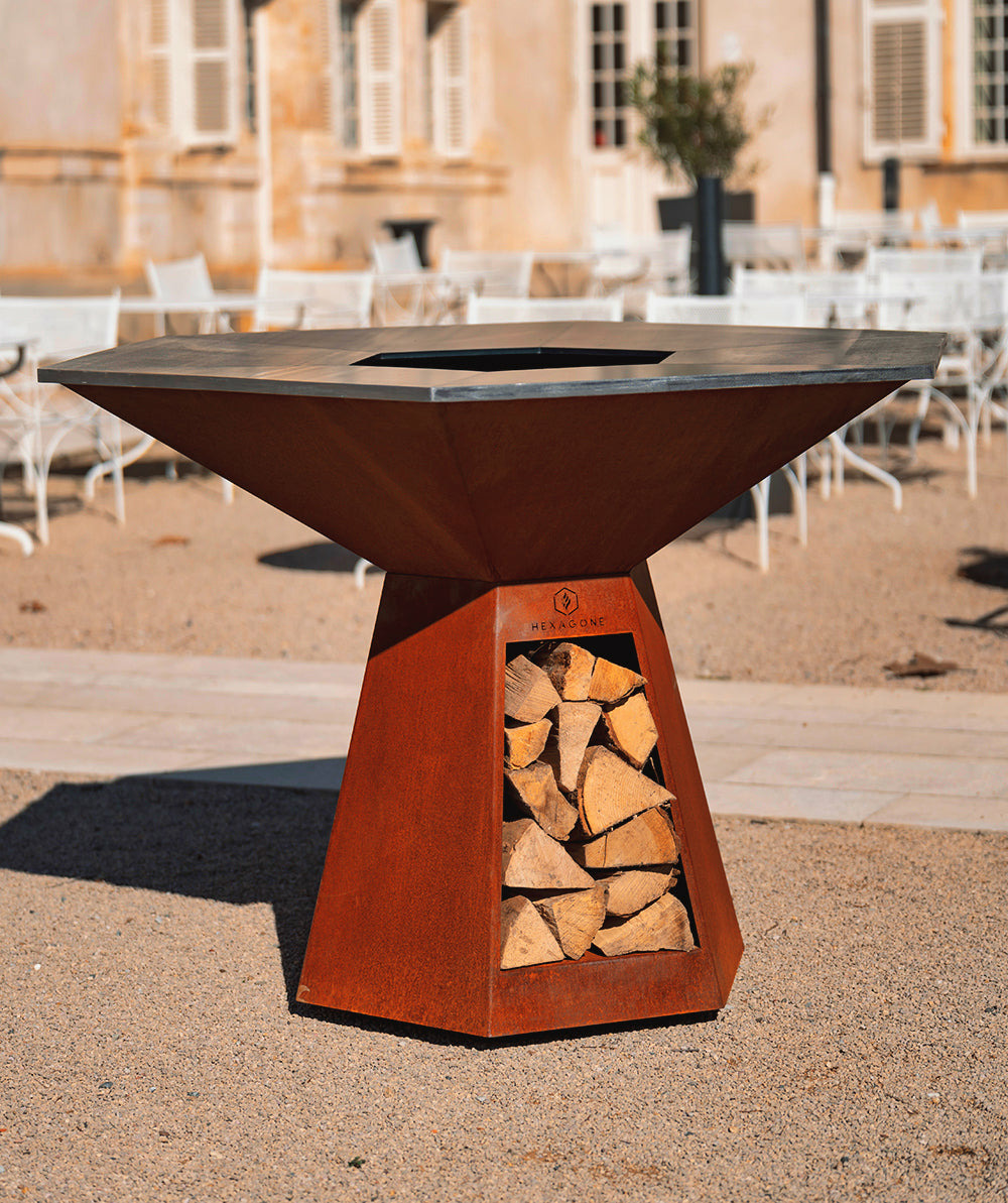 Brasero-plancha grand banquet corten 150