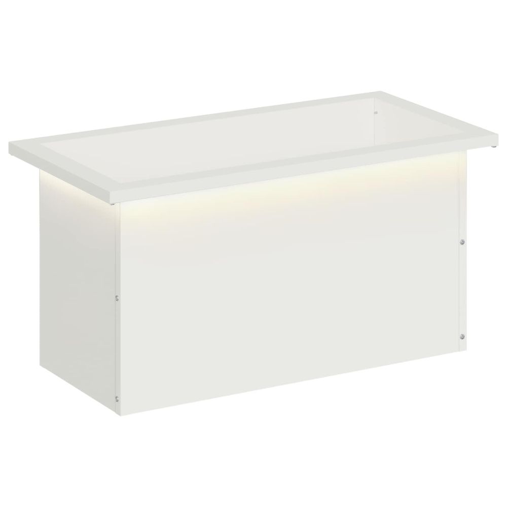 Jardinière d'extérieur de jardin avec led blanc 30 x 60 x 30 cm acier