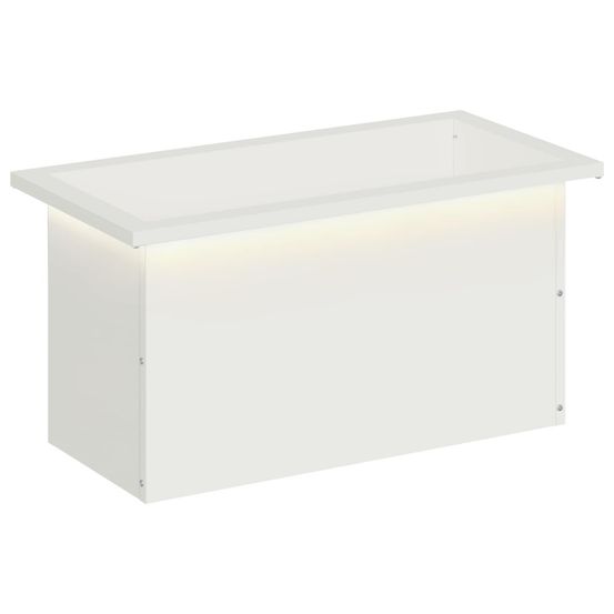 Jardinière d'extérieur de jardin avec led blanc 30 x 60 x 30 cm acier