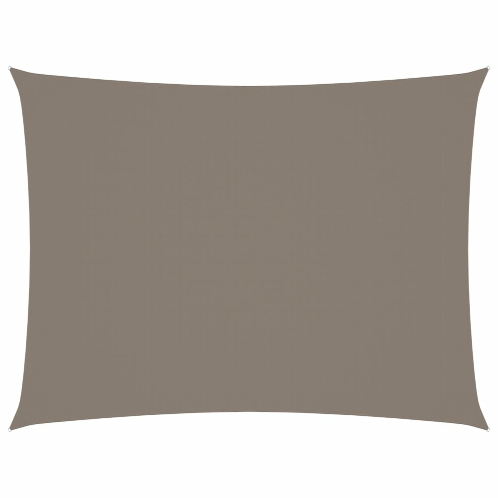 Voile toile d'ombrage parasol tissu oxford rectangulaire 6 x 8 m taupe