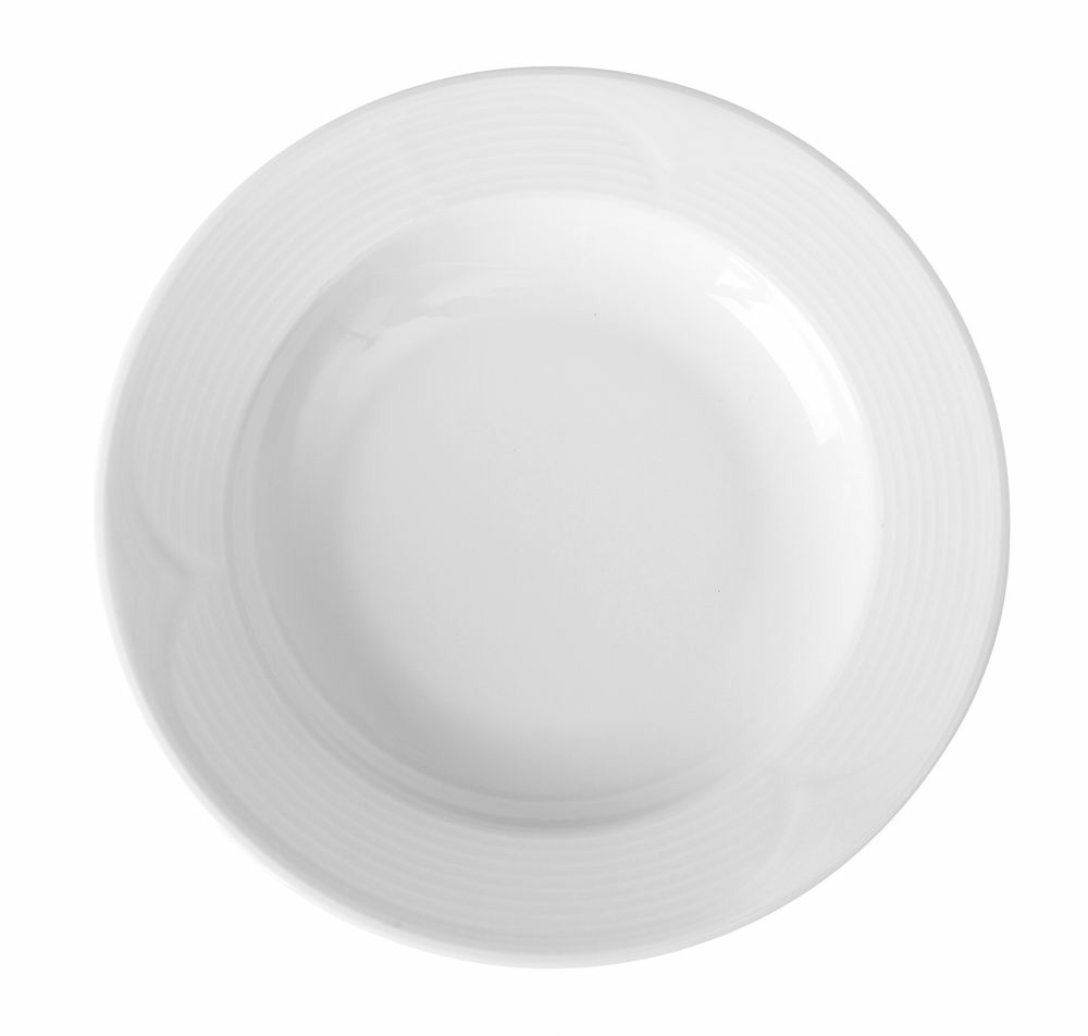 Assiette creuse porcelaine blanche simple ø300 mm lot de 6 - hendi