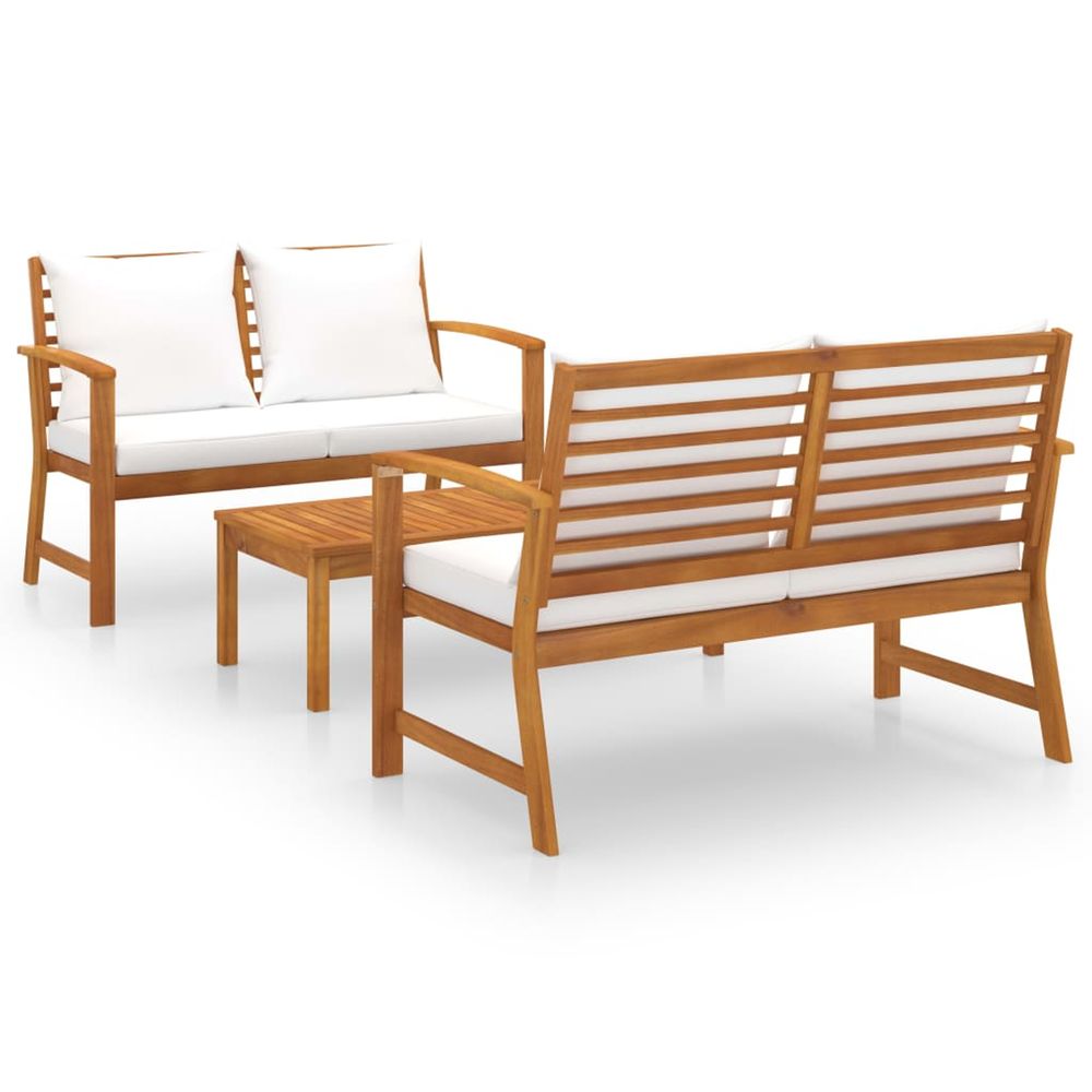 Salon de jardin 3 pcs avec coussin