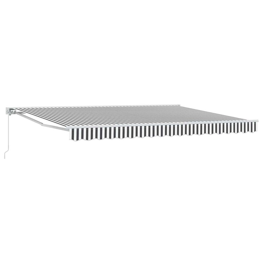 Auvent rétractable manuel anthracite et blanc 4 × 3 m