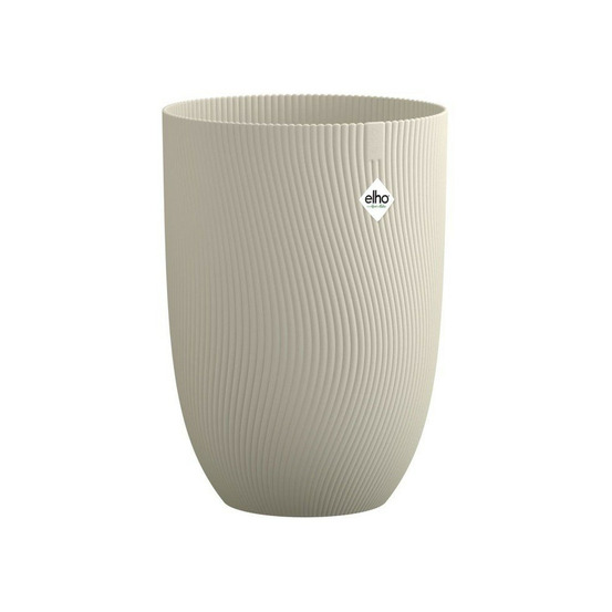 Pot de fleur haut - elho - sereh haut 30 - 22 l - l 30 x b 29.5 x h 41 cm - beige - balcon/intérieur/extérieur