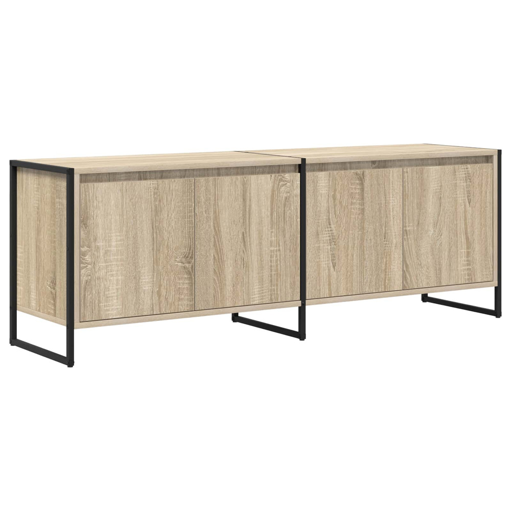 Meuble tv sonoma 140 x 36 x 49.5 cm bois d'ingénierie