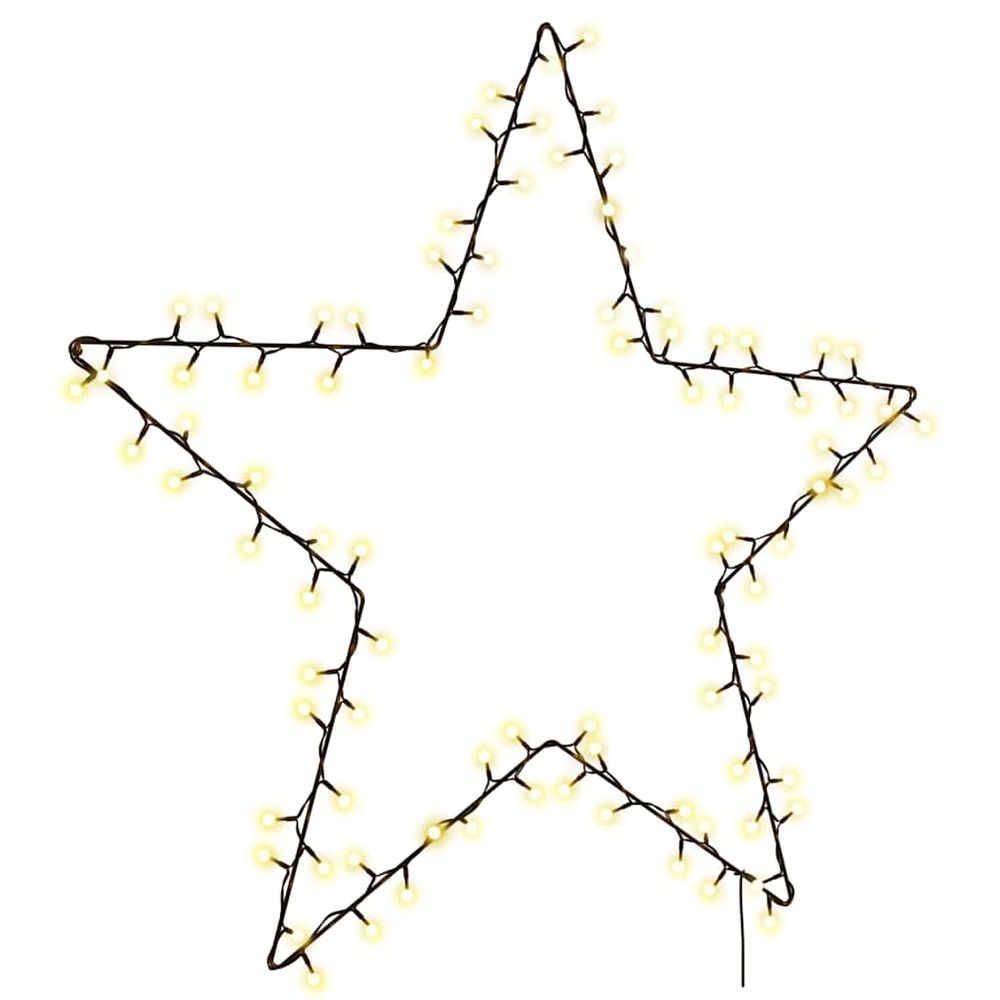 Lumières de noël silhouette d'étoile 115 led blanc chaud