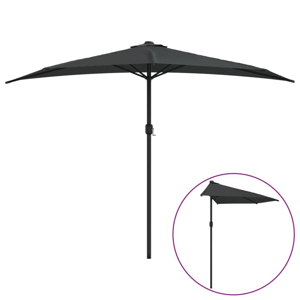 PARASOL DE BALCON ET MAT EN 2-(867976)