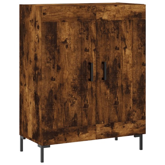 Buffet bahut commode armoire meuble de rangement organisateur cuisine salle de séjour salon 69,5 x 34 x 90 cm bois d'ingénier
