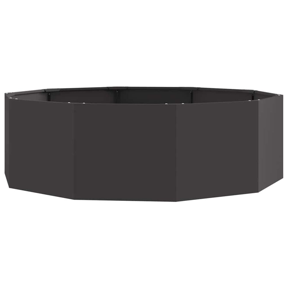 Jardinière d'extérieur noir 120 x 120 x 35 cm acier