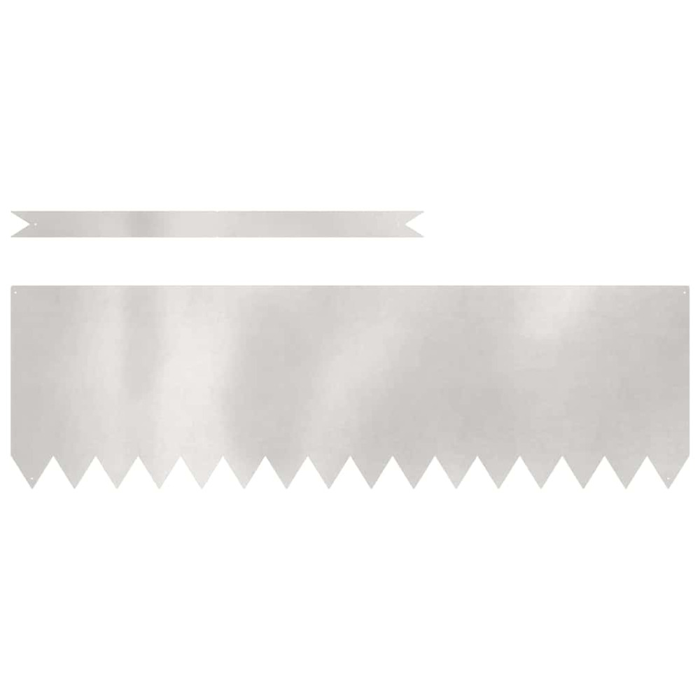 Bordure de pelouse 50 pcs argent 100 x 0,05 x 30 cm