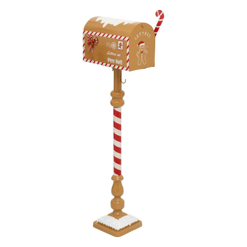 Boîte aux lettres pain d'épices en métal h. 100 cm