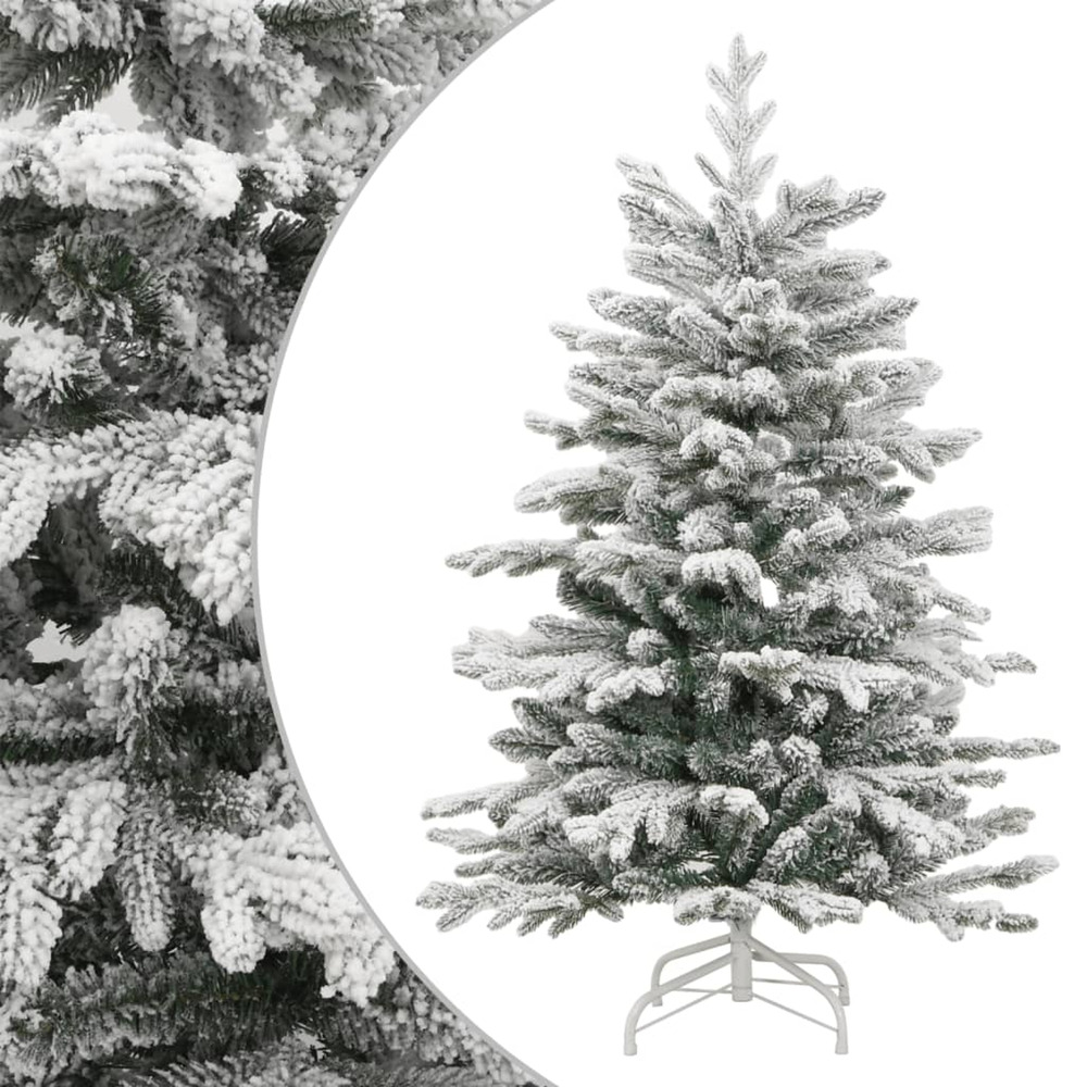 Sapin de noël artificiel à charnières avec neige floquée 240 cm