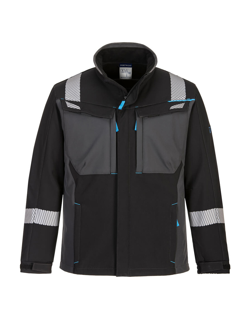 Softshell wx3 fr couleur : noir taille l - portwest