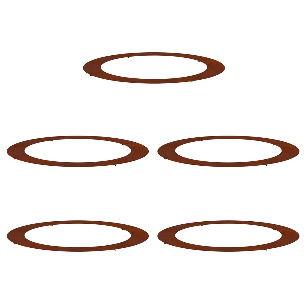 Adapté pour anneaux d'arbre plats 5 pcs marron ø90 / 120 cm