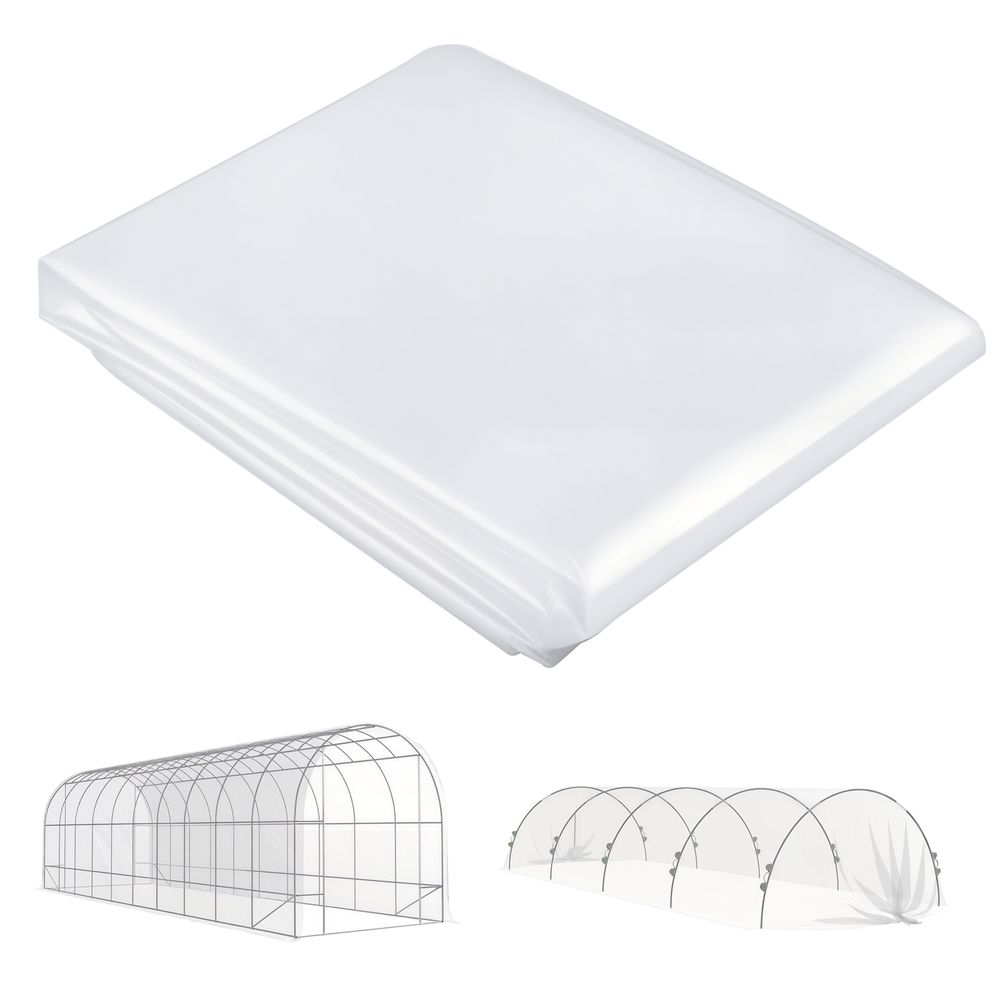 Bâche de serre pe transparente 10 x 8 m anti-uv imperméable protection plantes - comfortxl outdoor living