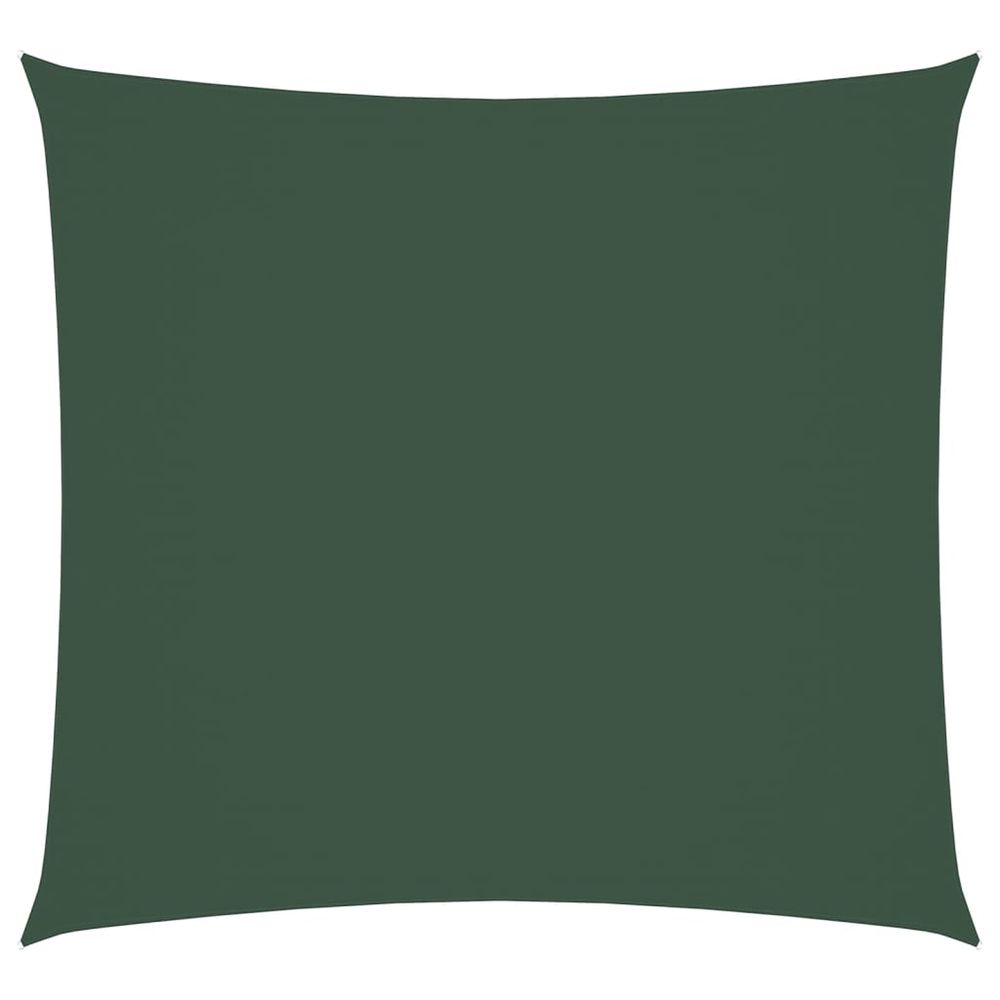 Voile de parasol tissu oxford carré 7x7 m vert foncé