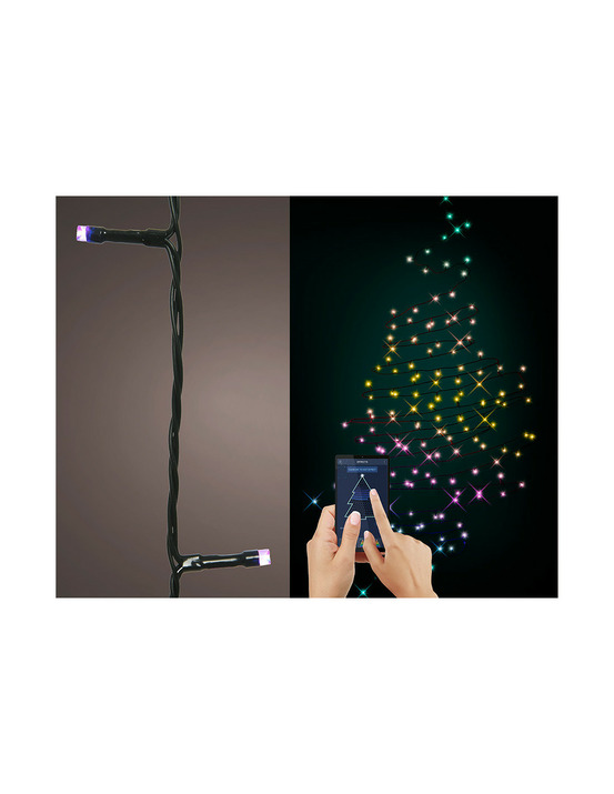 Guirlande led danzante bluetooth multicolore 9,9m 50l.