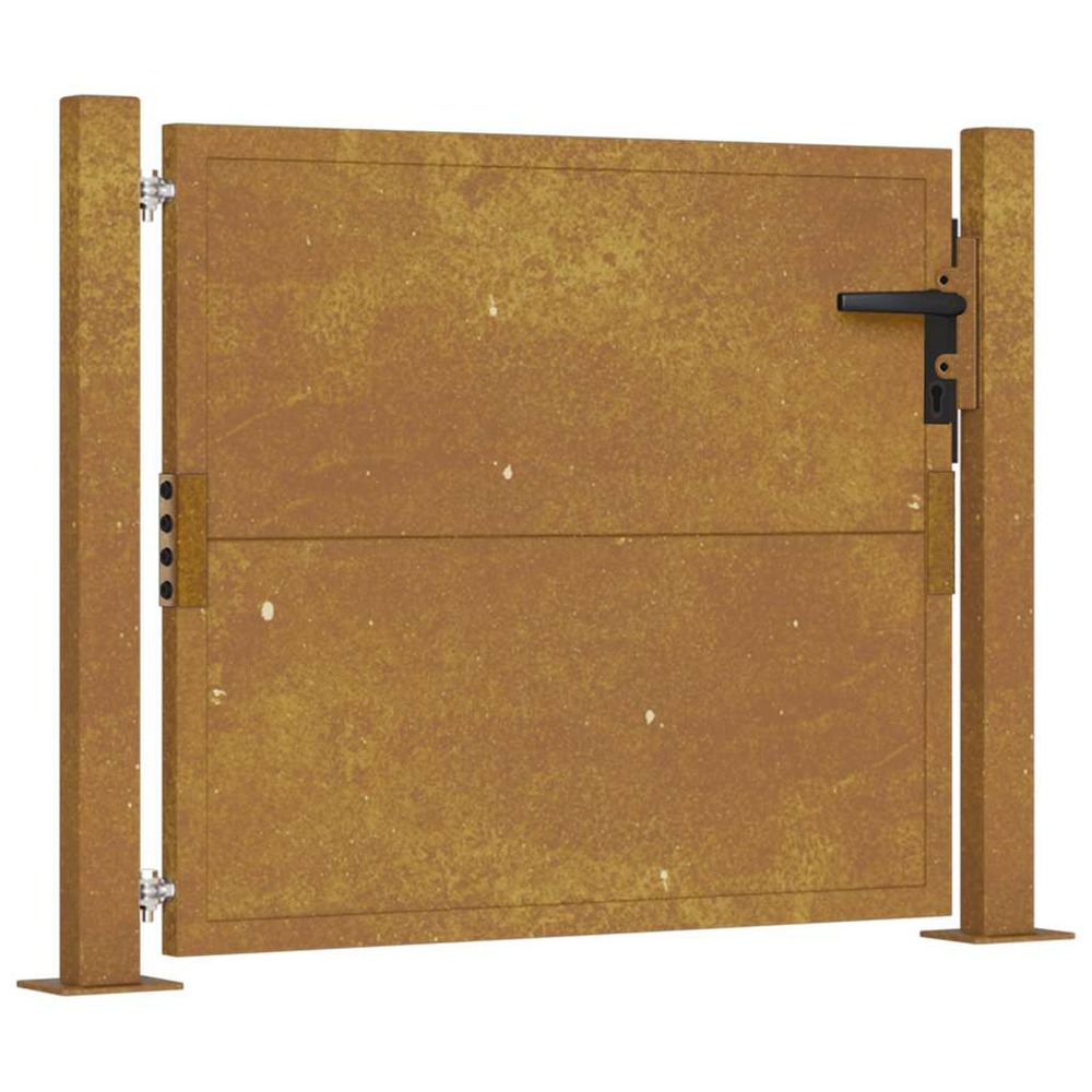 Portail de jardin 100x75 cm en acier corten