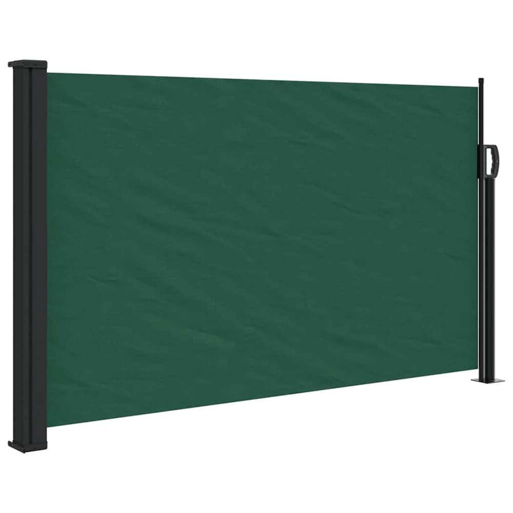 Auvent latéral rétractable vert foncé 120x500 cm
