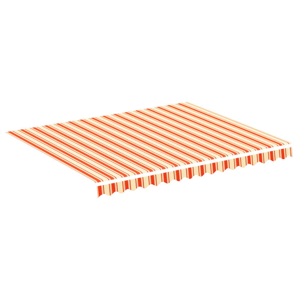Tissu de remplacement pour auvent jaune et orange 3x2,5 m