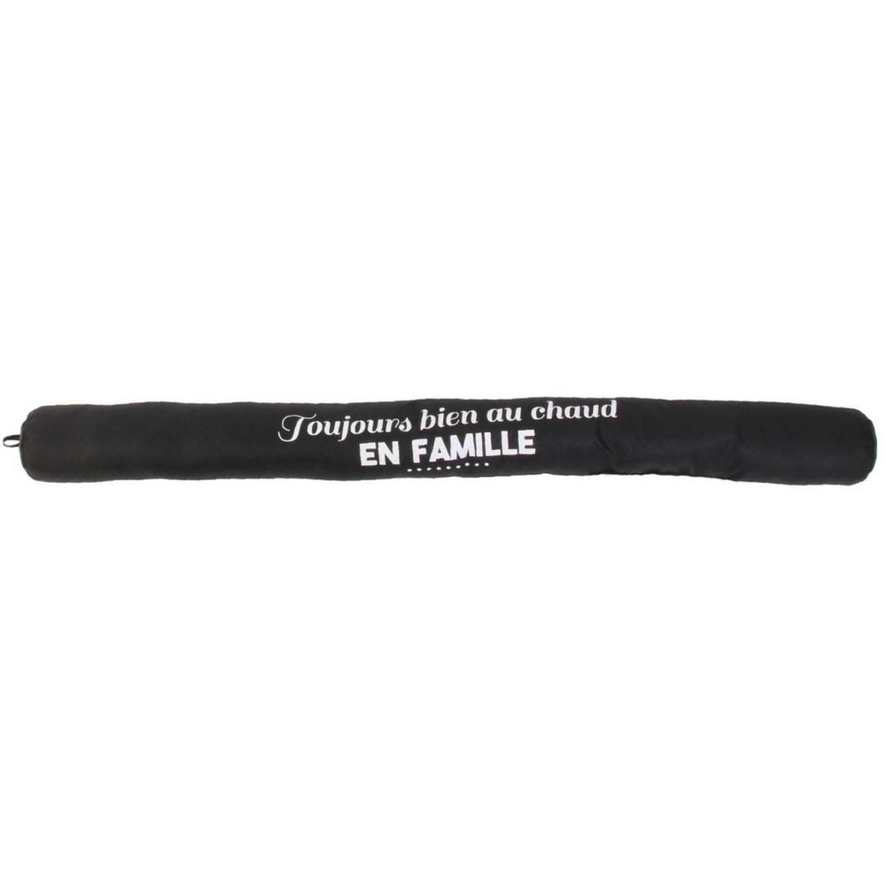 Boudin de porte à message 80 cm noir 