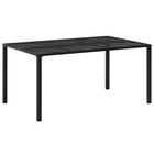 Table de jardin noir 150x90x72 cm acier