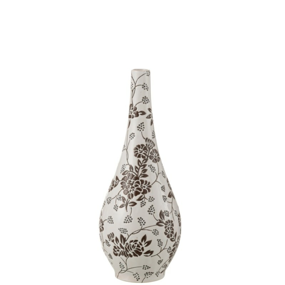 Vase en porcelaine multicouleur 16x16x43 cm