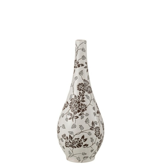 Vase en porcelaine multicouleur 16x16x43 cm