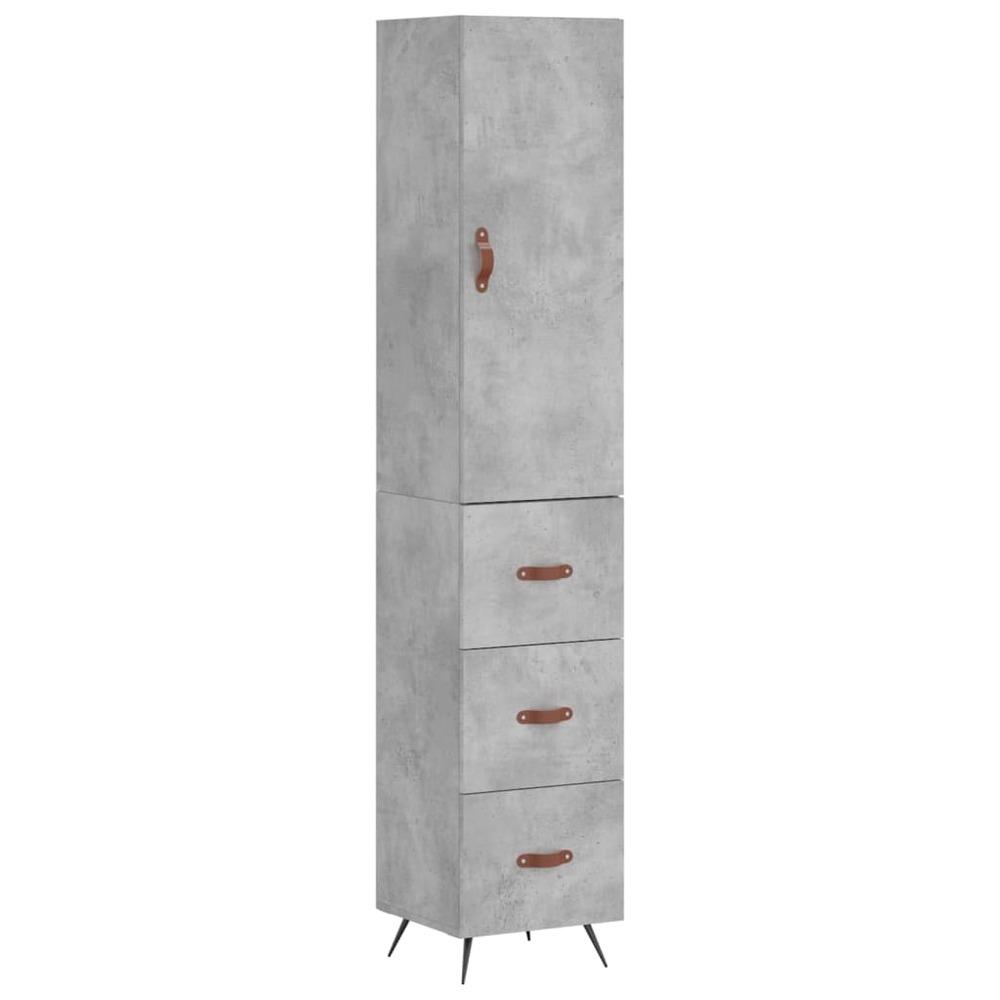 Buffet bahut commode armoire meuble de rangement organisateur cuisine salle de séjour salon haut 34,5 x 34 x 180 cm bois d'in