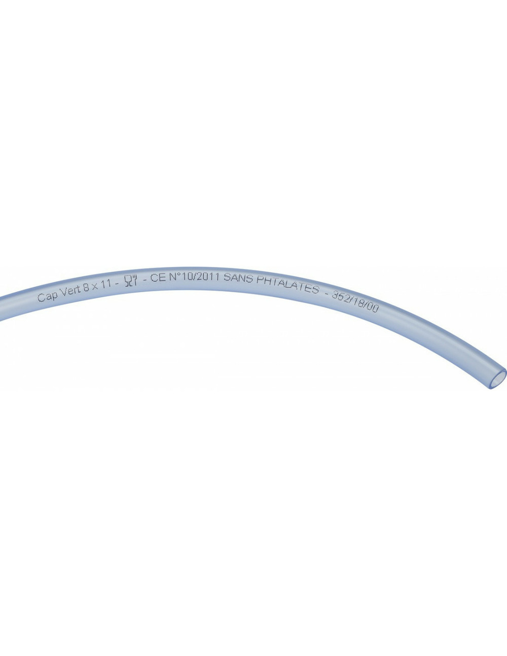 Tuyau cristal 50m diamètre 8 x 11mm - cap vert