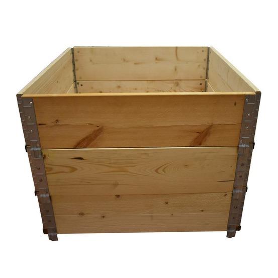 Carré potager en bois naturel 800x800mm hauteur 585mm