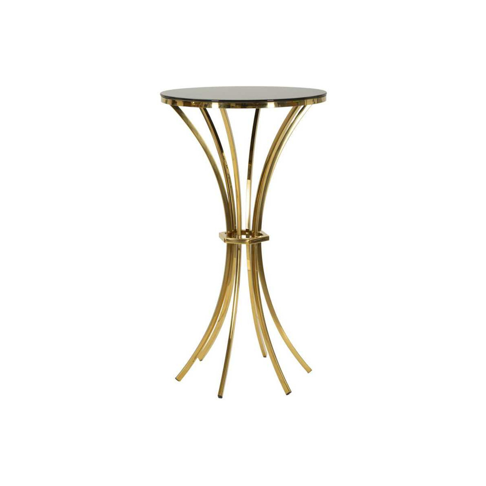 Table de bar en métal et verre shanty 60 x 108 cm