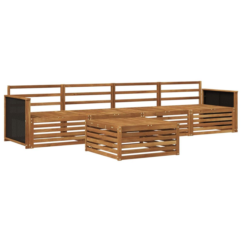 Ensemble de canapés d'extérieur 5 pc naturel