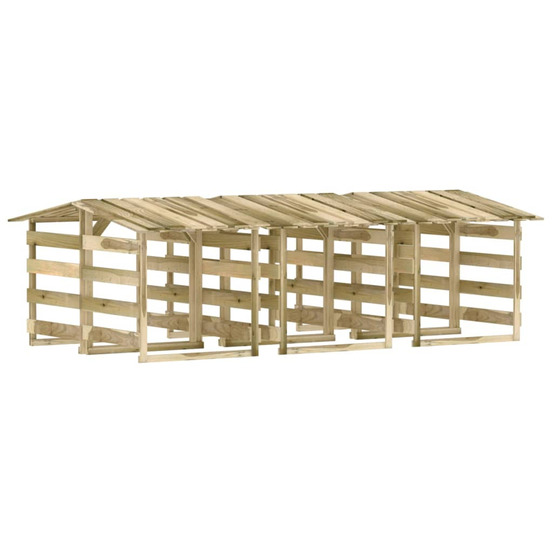 Pergolas avec toits 6 pcs 100x90x100 cm bois de pin imprégné