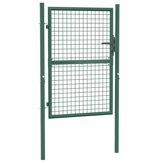 Portail de clôture en acier 100x125 cm vert