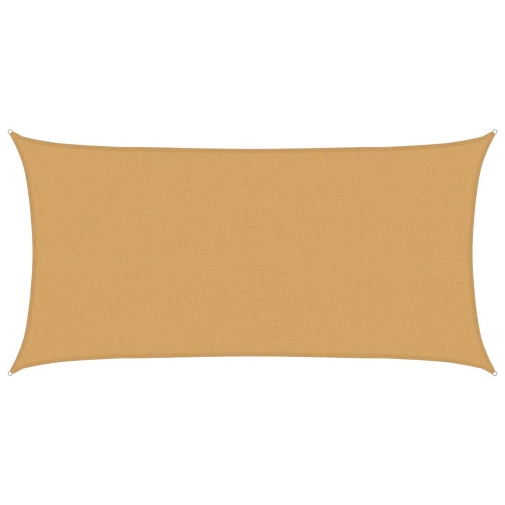 Voile d'ombrage 160 g/m² rectangulaire sable 2,5x5 m pehd