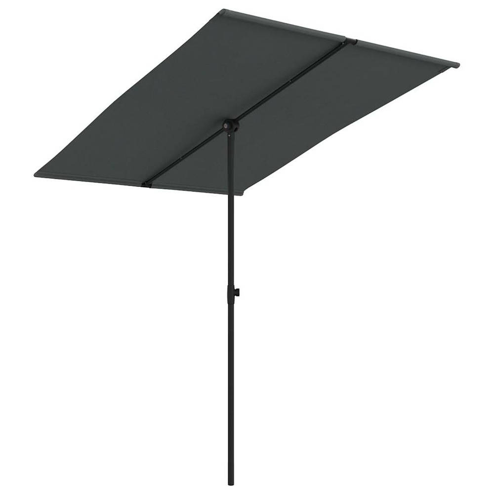 Parasol de jardin avec mât en aluminium 2x1,5 m anthracite