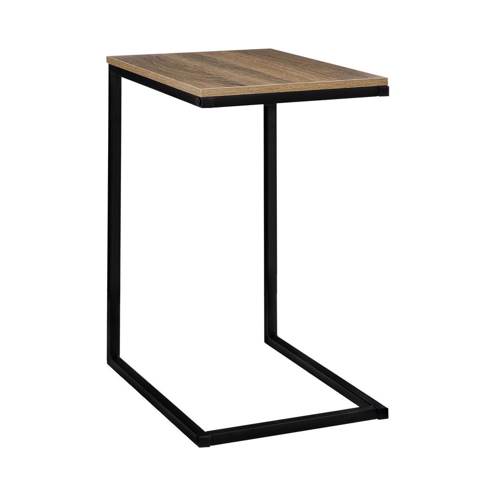 Table d'appoint bout de canapé en métal et bois