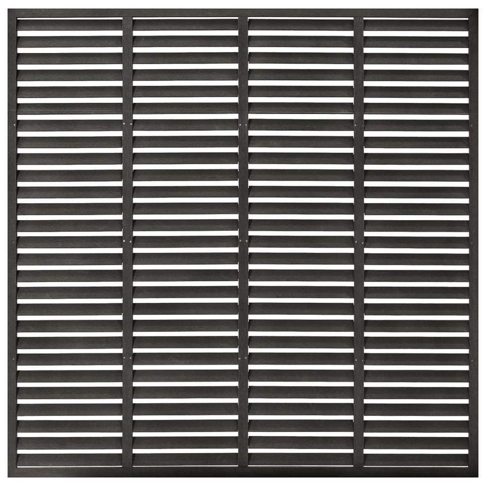 Clôture à persiennes wpc 180x180 cm gris foncé