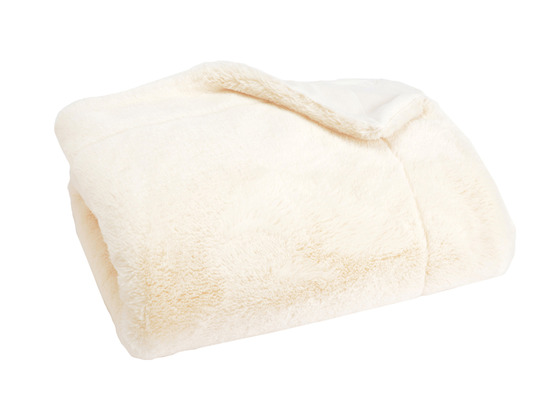 Plaid luxe 130 x 170 cm crème