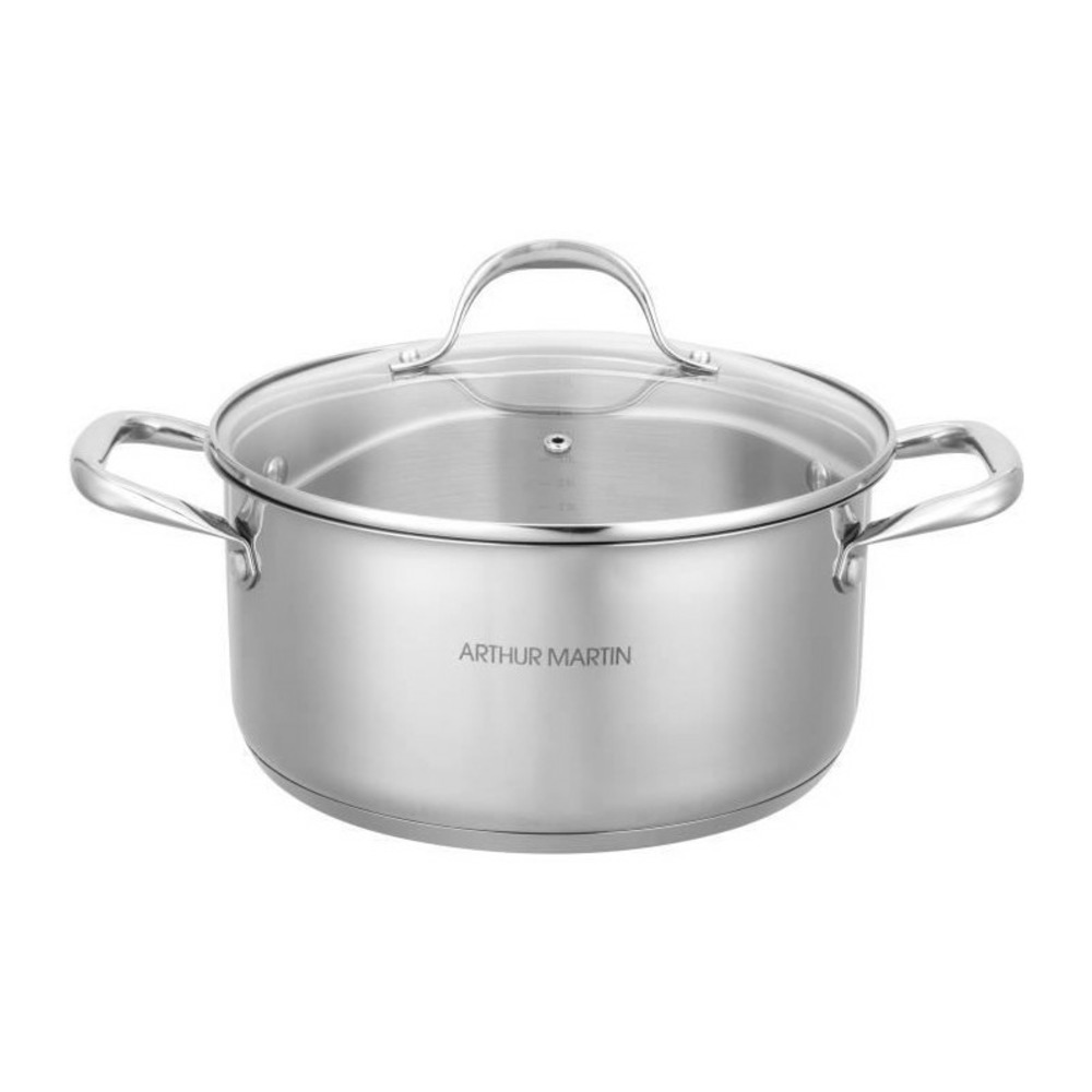 Am2513 arthur martin marmite 28 cm avec couvercle – acier inoxydable – tous feux dont induction